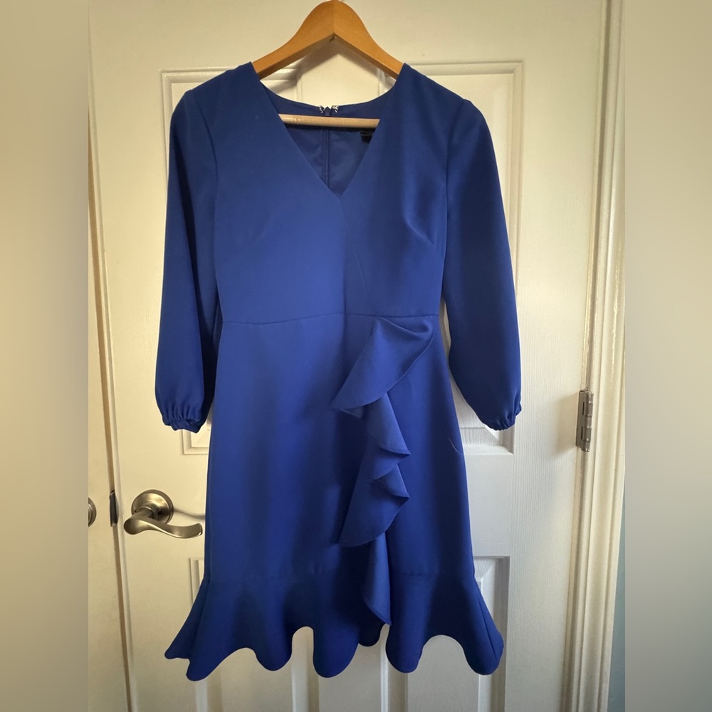 J. Crew Royal Blue Long Sleeve Dress